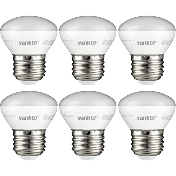 Sunlite LED R14 Mini Reflector FloodLght, 4W 25W Equiv, 250 Lumens, E26, Dimmable, 2700K Warm Wht, 6PK 41762-NS - main